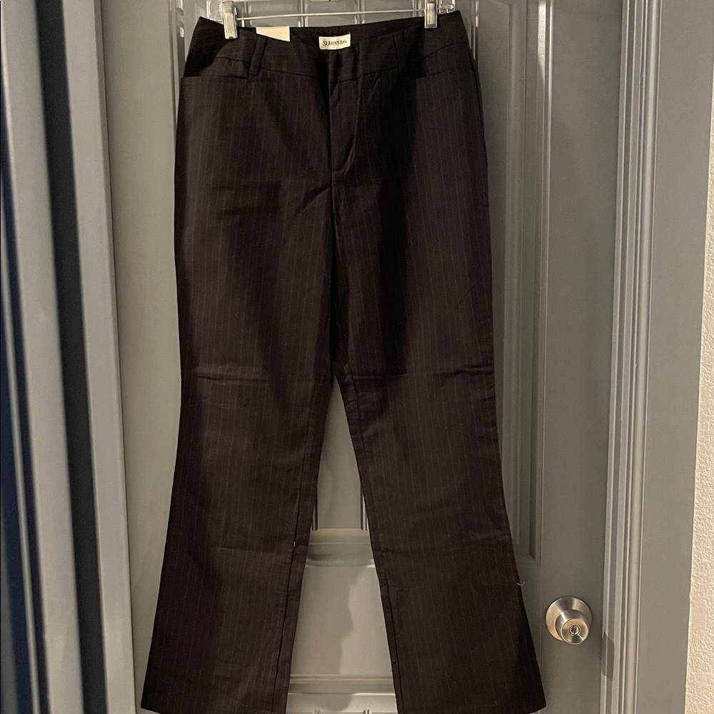 St. John's Bay Dark Brown Pinstripe Women’s Dress Pants